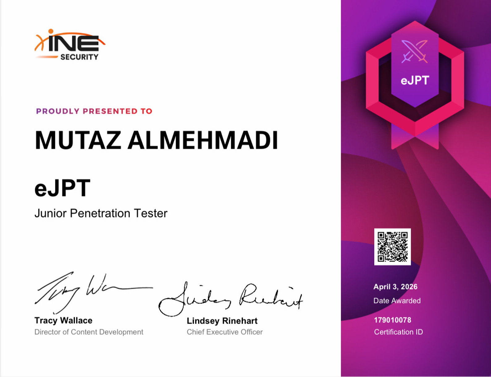 eJPT Certificate